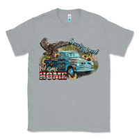 Heather Grey Truck USA country road take me home 4th of july Classic Tee - HowdyJamesFarm