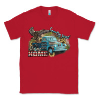 Red Truck USA country road take me home 4th of july Classic Tee - HowdyJamesFarm