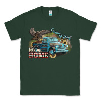 Sports Green Truck USA country road take me home 4th of july Classic Tee - HowdyJamesFarm