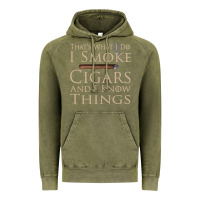 Vintage Olive That's What I Do I Smoke Cigars And I Know Things Vintage Hoodie - longCreatives