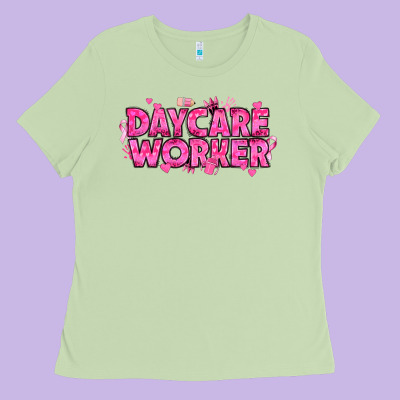 Breast Cancer Daycare Worker Ladies Tee Designed By Texasbilliewilder
