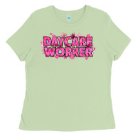 Matcha Breast Cancer Daycare Worker Ladies Tee - texasbilliewilder