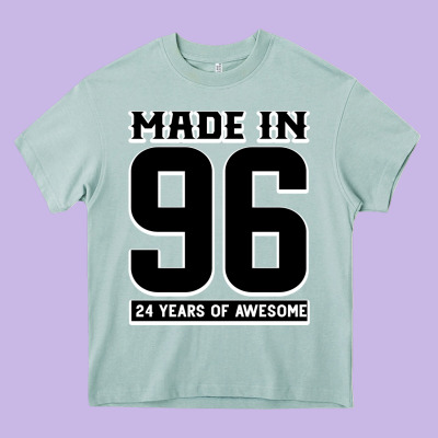 Made In 96 24 Years Of Awesome Heavy Core Tee Designed By Bettercallsaul