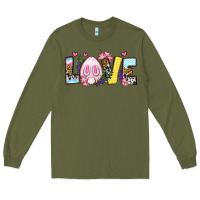 Army Green Easter Day Love Easter Long Sleeve Tee - OliviaCreatesArt