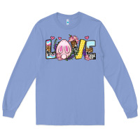 Colony Blue Easter Day Love Easter Long Sleeve Tee - OliviaCreatesArt
