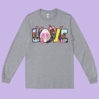 Easter Day Love Easter Long Sleeve Tee Designed By Oliviacreatesart