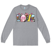 Heather Grey Easter Day Love Easter Long Sleeve Tee - OliviaCreatesArt