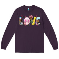 Plum Easter Day Love Easter Long Sleeve Tee - OliviaCreatesArt