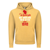 Vintage Mustard Wisconsin Out Drinking Your State Since 1848 Vintage Hoodie - longCreatives