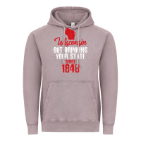 Vintage Zinc Wisconsin Out Drinking Your State Since 1848 Vintage Hoodie - longCreatives