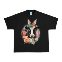 Black Happy Easter Cow Easter Day Urban Heavy Tee - CowGirlArtShop