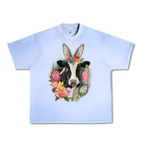 Grape Ice Happy Easter Cow Easter Day Urban Heavy Tee - CowGirlArtShop