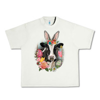 Pistachio Happy Easter Cow Easter Day Urban Heavy Tee - CowGirlArtShop