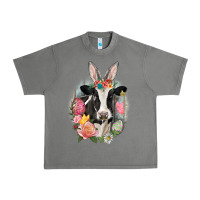 Tornado Happy Easter Cow Easter Day Urban Heavy Tee - CowGirlArtShop