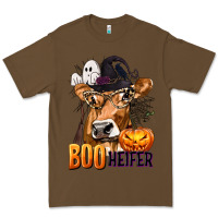 Cacao Boo Heifer Cow with Halloween Premium Tee - texasbilliewilder