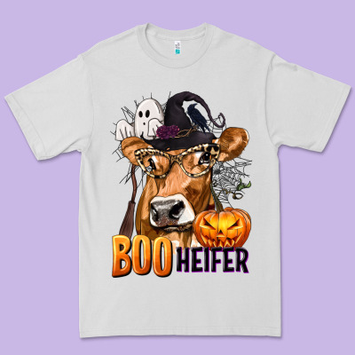 Boo Heifer Cow With Halloween Premium Tee Designed By Texasbilliewilder