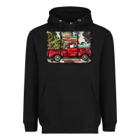 Black christmas truck Heavyweight Hoodie - BarkalooDesign