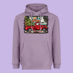 Christmas Truck Heavyweight Hoodie Designed By Barkaloodesign