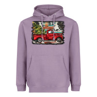 Lavender christmas truck Heavyweight Hoodie - BarkalooDesign