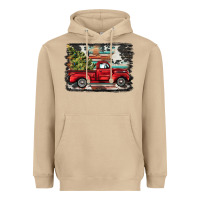 Mushroom christmas truck Heavyweight Hoodie - BarkalooDesign