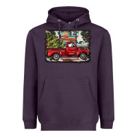Plum christmas truck Heavyweight Hoodie - BarkalooDesign