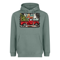 Sage christmas truck Heavyweight Hoodie - BarkalooDesign