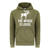 Vintage Olive The Moose Is Loose Alaska Moose Vintage Hoodie - longCreatives