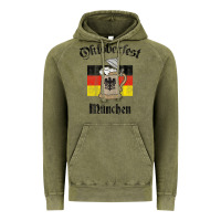Vintage Olive Oktoberfest München German Flag Beer Stein Vintage Hoodie - longCreatives