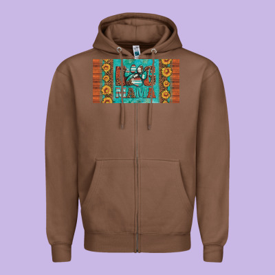 Dog Mama License Plate Zipper Hoodie Designed By Artiststas