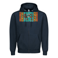 Navy dog mama license plate Zipper Hoodie - Artiststas