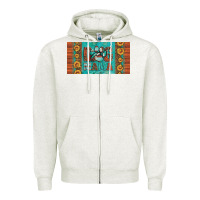 Oatmeal Heather dog mama license plate Zipper Hoodie - Artiststas