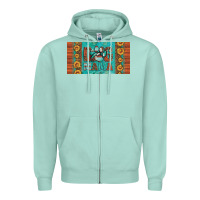 Seafoam dog mama license plate Zipper Hoodie - Artiststas