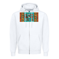 White dog mama license plate Zipper Hoodie - Artiststas