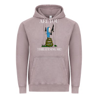 Vintage Zinc Are You Threatening Me Funny Cartoon Halloween Vintage Hoodie - longCreatives