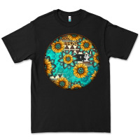 Black Round western pattern Premium Tee - Jasminsmagicworld