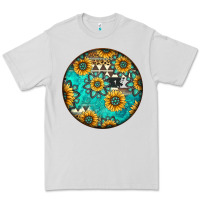 Dove Grey Round western pattern Premium Tee - Jasminsmagicworld