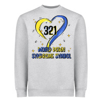 Heather Grey world down syndrome symbol Heavyweight Sweatshirt - Artiststas