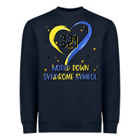 Navy world down syndrome symbol Heavyweight Sweatshirt - Artiststas
