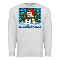 Dove Grey snowy christmas snowman Premium Sweatshirt - BarkalooDesign