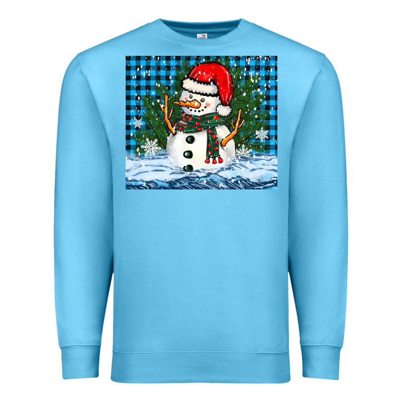 Snowy Christmas Snowman Premium Sweatshirt by BarkalooDesign | Teevron