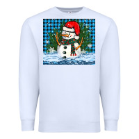 White snowy christmas snowman Premium Sweatshirt - BarkalooDesign