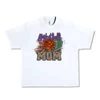 White Basketball Mom Urban Heavy Tee - HowdyJamesFarm