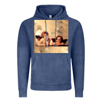 Vintage Denim angels gift raphael cupid cherubs art valentine angel Vintage Hoodie - longCreatives