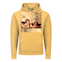 Vintage Mustard angels gift raphael cupid cherubs art valentine angel Vintage Hoodie - longCreatives