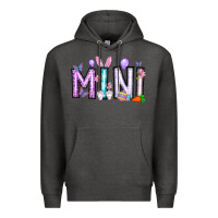 Charcoal Heather easter day mini Premium Hoodie - CowhideDigitalArt