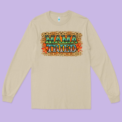 Leopard Floral Mama Tried Long Sleeve Tee Designed By Jasminsmagicworld