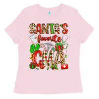 Bubblegum Pink santa's favorite cma Ladies Tee - texasbilliewilder