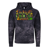 Cloud Black St. Patrick's Luckiest lunch lady ever Vintage Hoodie - OliviaCreatesArt