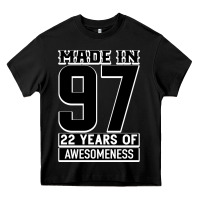 Black Made In 97 22 Years Of Awesomeness Heavy Core Tee - Bettercallsaul