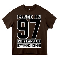 Chocolate Brown Made In 97 22 Years Of Awesomeness Heavy Core Tee - Bettercallsaul